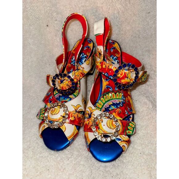 Summer Rio Multicolor Jewel-Embellished Heels - Picture 2 of 8